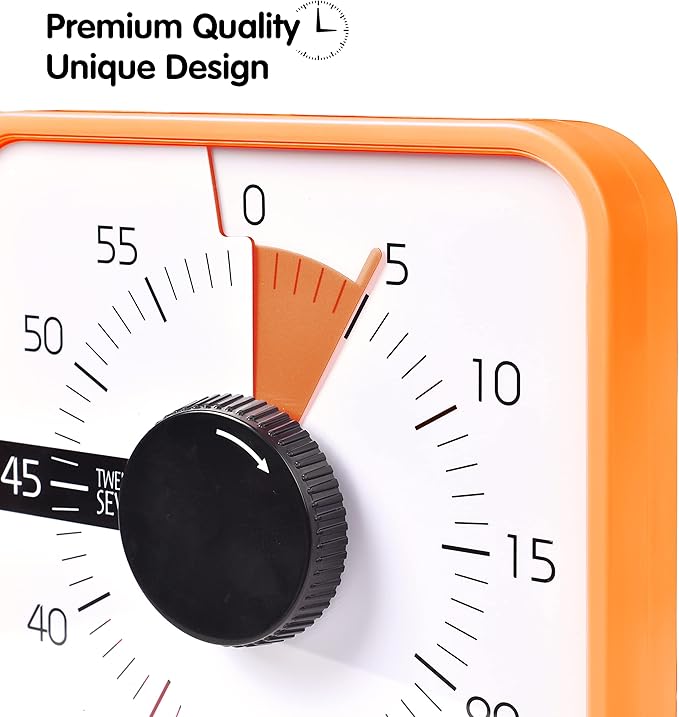 TWENTY5 SEVEN Countdown Timer 7.5 inch; 60 Minute 1 Hour Visual Timer – - Image 4