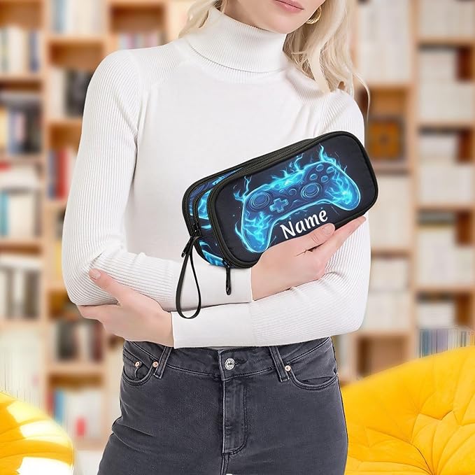 BOENLE Custom Joystick Gamepad Blue Flame Pencil Case Box Boys Girls - Image 6