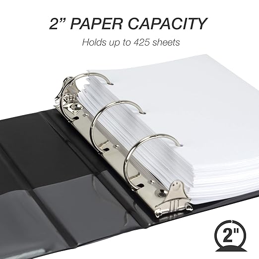 Samsill Economy 2 Inch Mini 3 Ring Binder, Made in The USA, 9.1" x 7.5" Round - Image 4