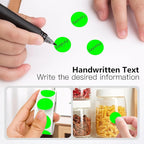Fluorescent Green 1 Inch Round Color Coding Labels - Image 3