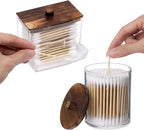 Tbestmax Qtips Holder Bathroom Container, 10 OZ Cotton Ball/Swabs Dispenser - Image 3