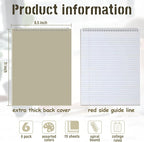 Maitys 6 Pcs Legal Pad Steno Spiral Notebook 8.5" x 11" Top Bound Spiral Pads - Image 2