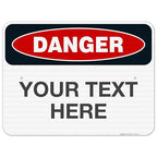 Custom Danger Sign, OSHA Sign, 18x24 Inches, 3M EGP Reflective .080 Aluminum by SigoSigns