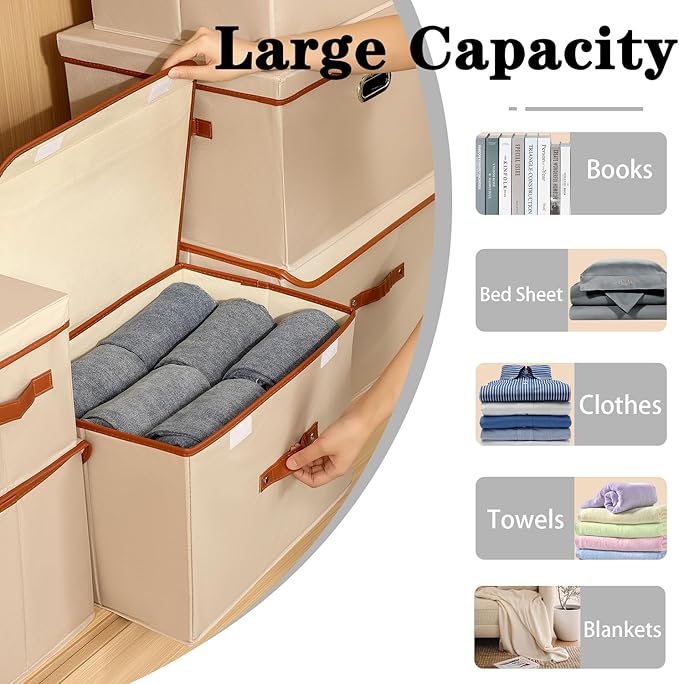 Tuza 2-Pack Large Fabric Storage Bins - Image 7