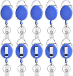 Retractable Badge Holder with Carabiner Reel Clip and Key Ring by moeverEx