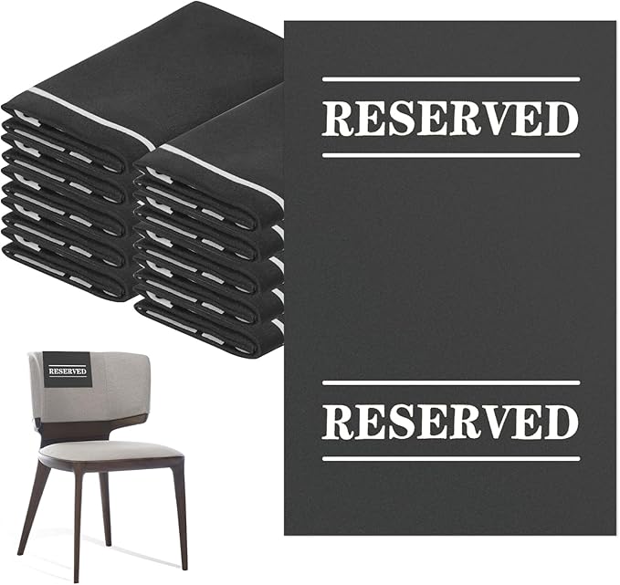 20 Pcs Reserved Chair Signs Cloth Church Placeholder Reserved Pew Signs Chair by XIISVINT