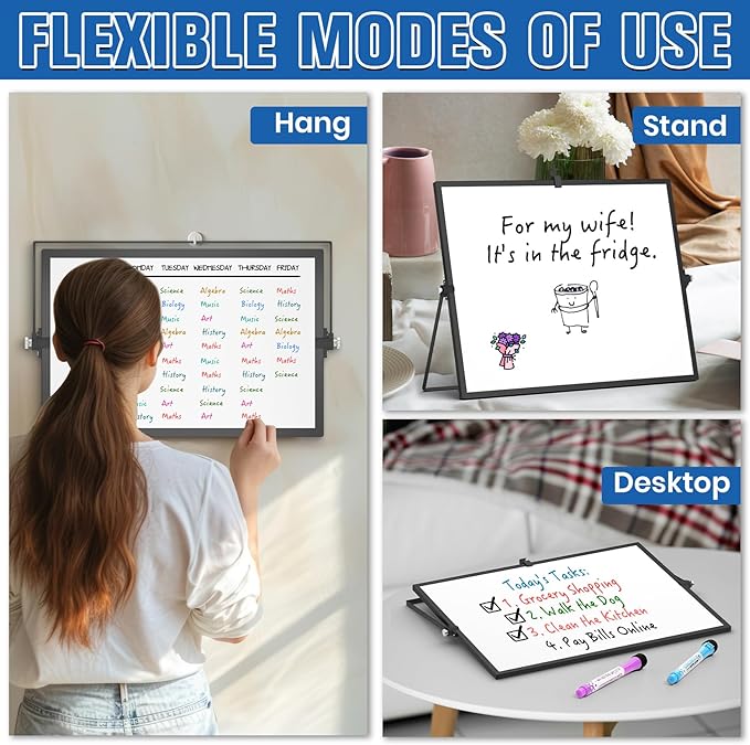 Grtard Dry Erase Magnetic White Board, Portable Small Whiteboard Set, Dry Erase - Image 5
