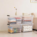 Citylife 82 QT Clear Plastic Storage Bins - Image 7