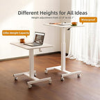 YDN Mobile Mobile Standing Desk, Adjustable Height Portable Laptop Desk - Image 4