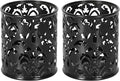 EasyPAG Black Pen Holder for Desk, 2 Pack Round Pen Organizer, Brush Holder for by EasyPAG