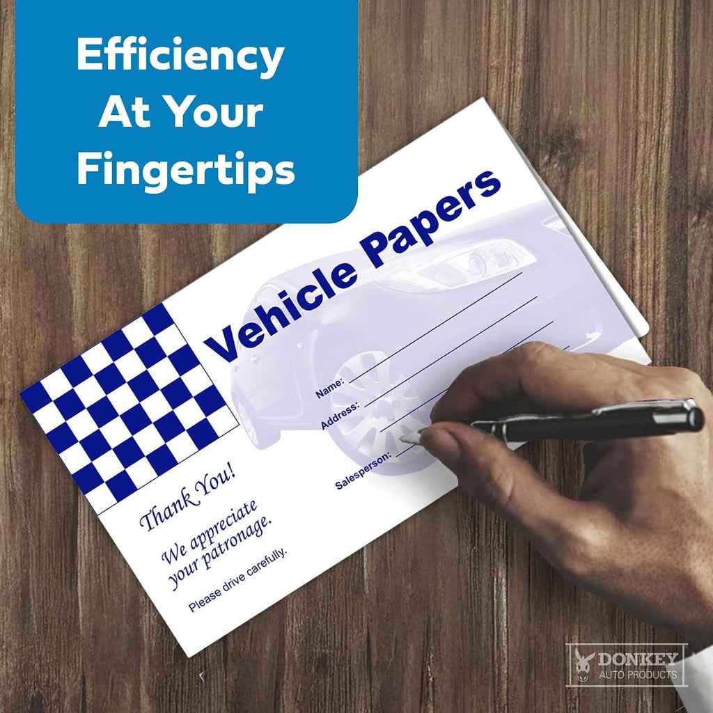 vehicle papers wallets - car document holders (50 on a desk or shelf