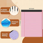 3 Pack Legal Pads 8.5 X11, College Ruled Notebook, 150 Sheets Colored Note Pad - Image 2