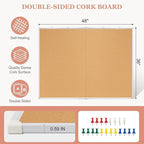 AMUSIGHT Double-Sided Large Cork Board, Vision Board Pin Board Corkboards - Image 4
