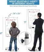 Nicpro Mobile Whiteboard 36"x 24" Magnetic Dry Erase Board, Height Adjustable - Image 4