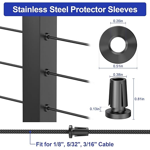 BLIKA Upgraded 20 Pack Stainless Steel Black Protector Sleeves - Image 2