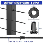 BLIKA Upgraded 20 Pack Stainless Steel Black Protector Sleeves - Image 2
