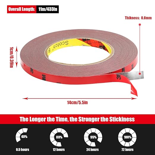 Double Sided Tape Heavy Duty, Waterproof Mounting Foam Tape, 36.5ft Length - Image 6