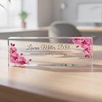 Desk Name Plate for Women, Acrylic Desk Name Plaque, Chiropractor Gift by Artblox