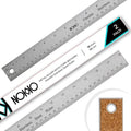 NOKKO 18 Inch Metal Ruler with Cork Backing, Non-Slip Cork Back by NOKKO