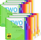 Sooez 48 Count Dividers with Pockets, 8 Tabs Binder Dividers by Sooez