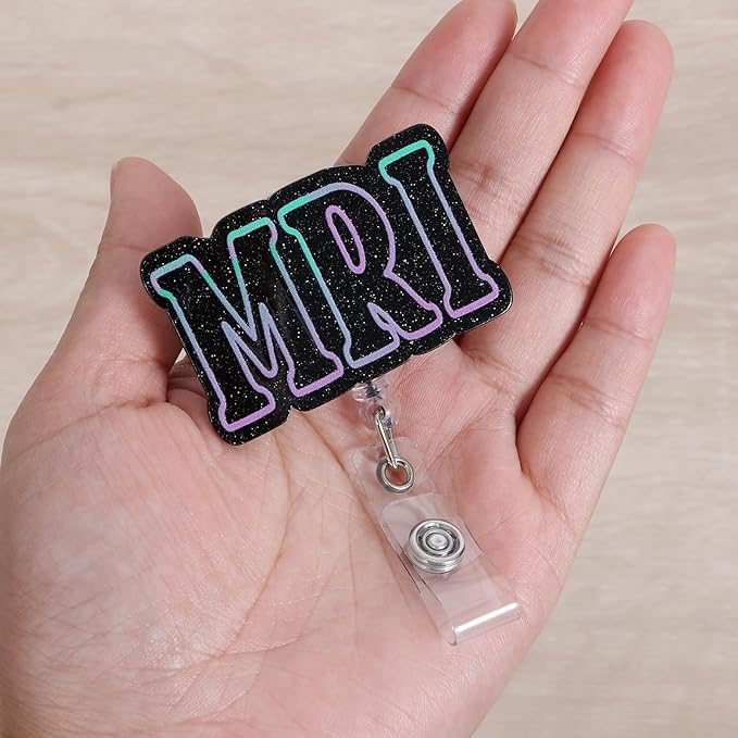 MRI Technologist Badge Reel | Retractable ID Card Badge Holder | Name Tag - Image 2
