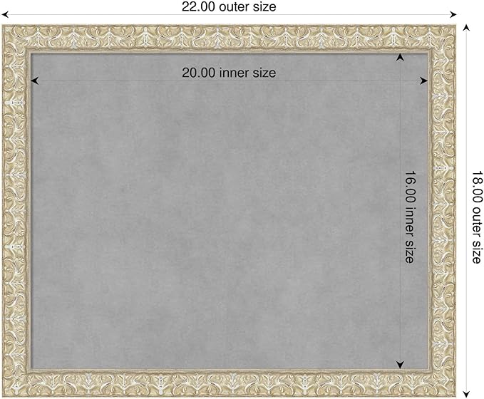 Amanti Art Silver Framed Magnetic Board 18x22 Small Vision Board - Image 2