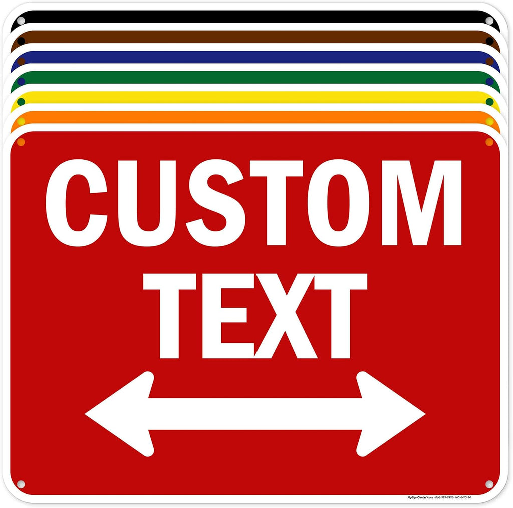 Custom Arrow, Custom Directional Sign, Two way Arrow, 18x24 Inches, 55 mil