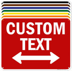 Custom Arrow, Custom Directional Sign, Two way Arrow, 18x24 Inches, 55 mil