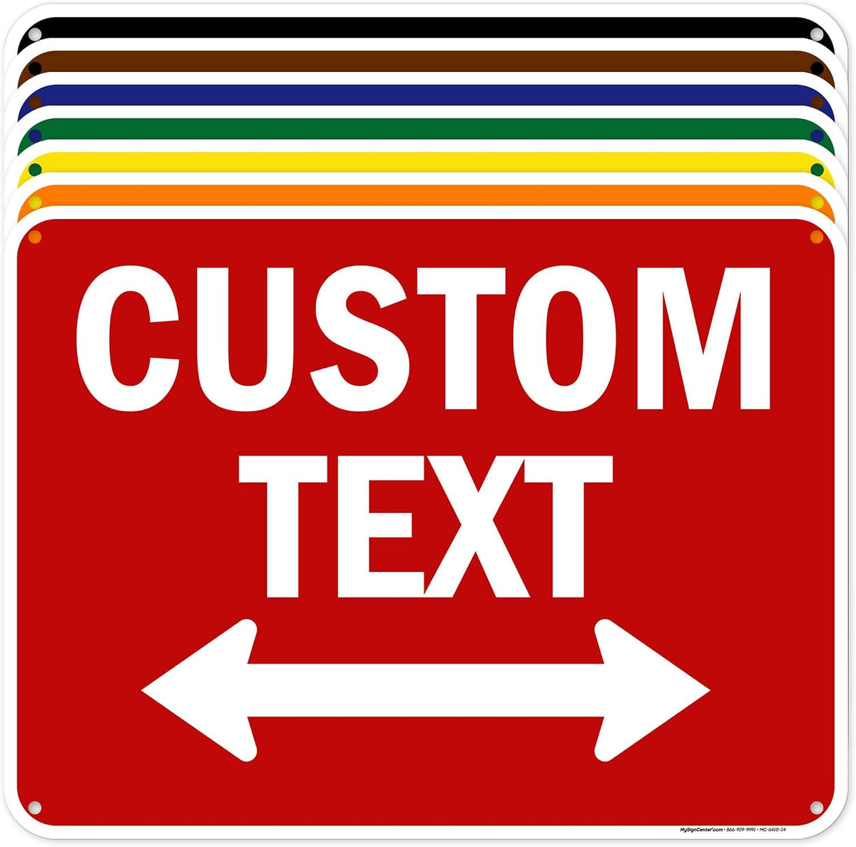 Custom Arrow, Custom Directional Sign, Two way Arrow, 18x24 Inches, 55 mil