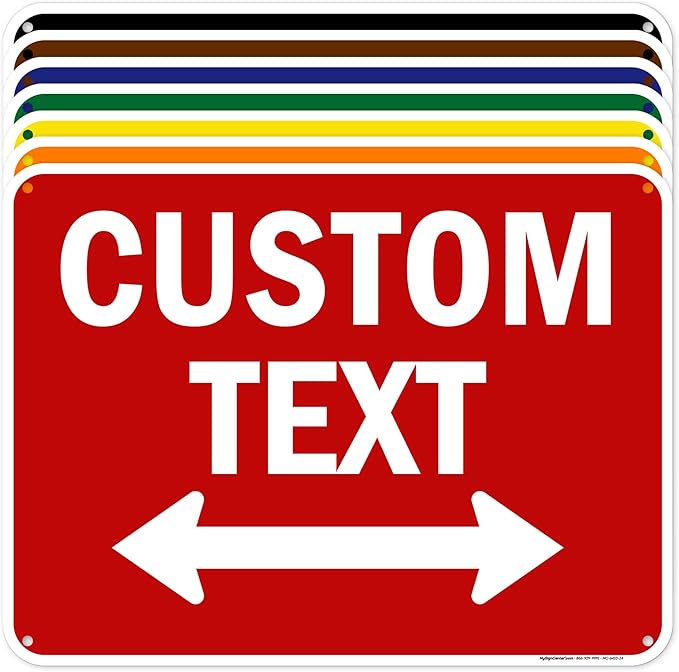 Custom Arrow, Custom Directional Sign, Two way Arrow, 18x24 Inches, 55 mil by MySignCenter