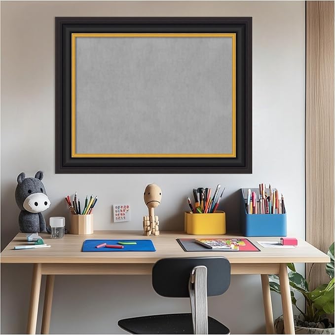 Amanti Art Black Framed Magnetic Board 24x30 Medium Vision Board - Image 6