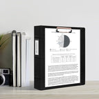 Ospelelf 3 Ring Binder with Clipboard 2 Inch Leather Binder - Image 2