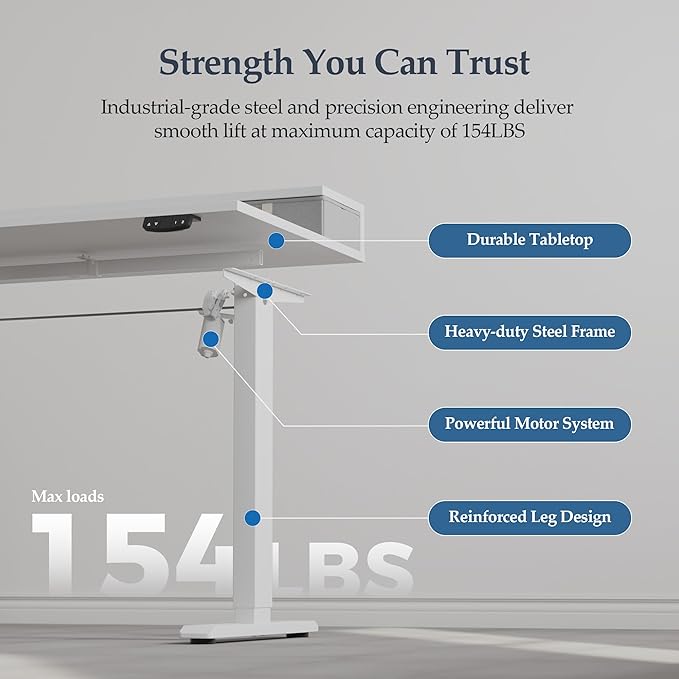 Klicelor 55 Inch Electric Standing Desk - Image 8