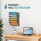 SUPEASY Wall File Organizer Mesh Office Mail Holder, Hanging Wall Organizer - Image 5
