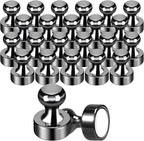 GOOLADA Pack of 56 Black Magnetic Push Pins, Fridge Magnets by GOOLADA