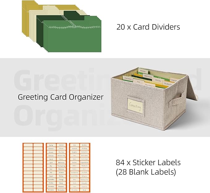 Vienrose Greeting Card Organizer Storage Box - Image 3
