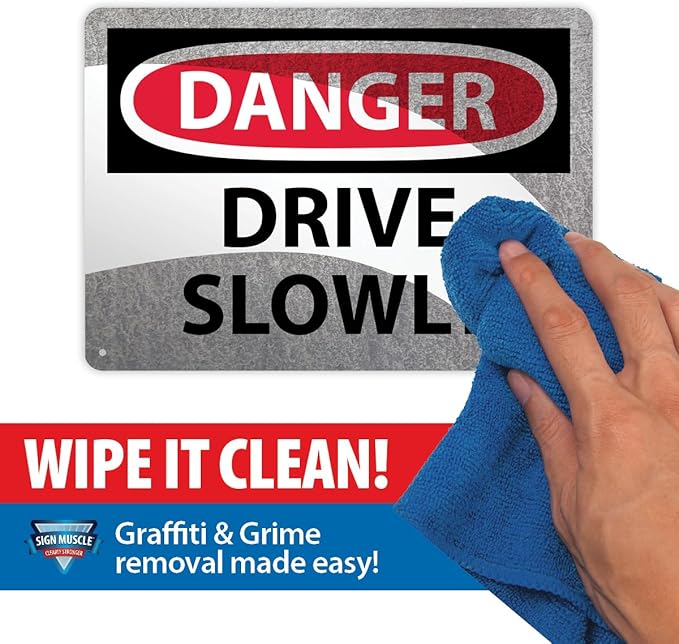 Custom OSHA Style Caution Sign 12" x 18" Plastic Sign, Customizable "Your Text - Image 7