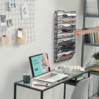 BOHDK Wall File Organizer, 10 Tire Hanging File Folder Mail Organizer, Vertical - Image 5