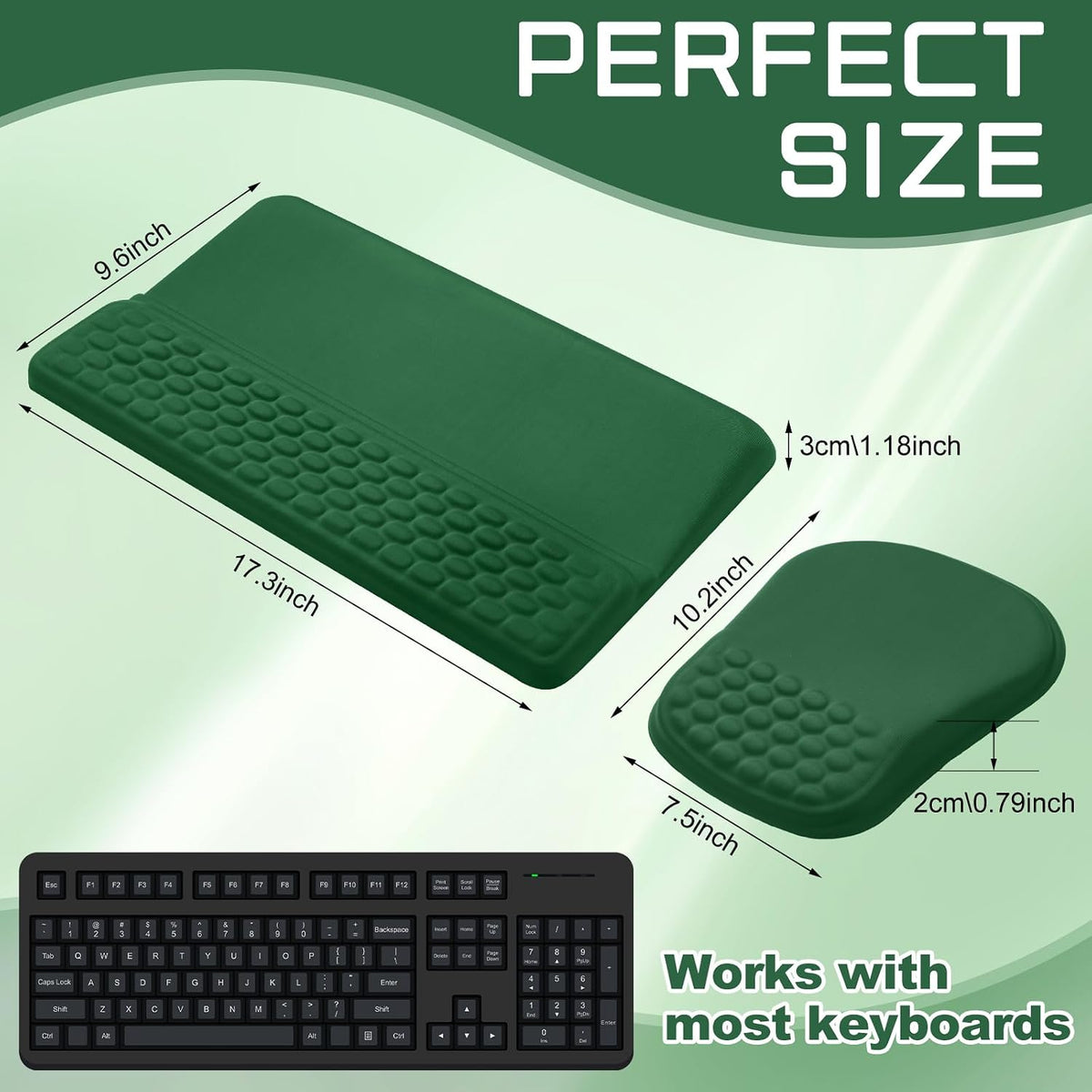 Photect Keyboard Stand with Wrist Rest Ergonomic Green Mouse Pad and Keyboard...