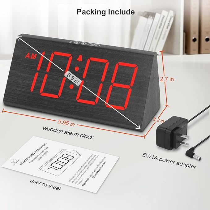 DreamSky Wooden Digital Alarm Clocks - Image 7