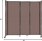 Versare Straightwall Sliding Portable Wall Partition | Freestanding Office - Image 7