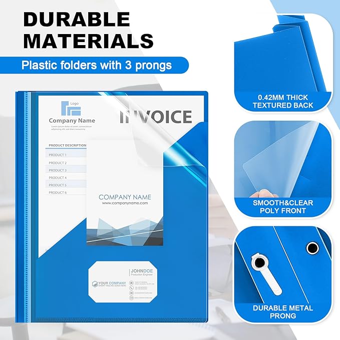 Teling 48 Pcs Clear Front Report Covers - Image 3