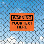 Custom OSHA Style Warning Sign 10" x 14" Plastic Sign, Customizable "Your Text - Image 3