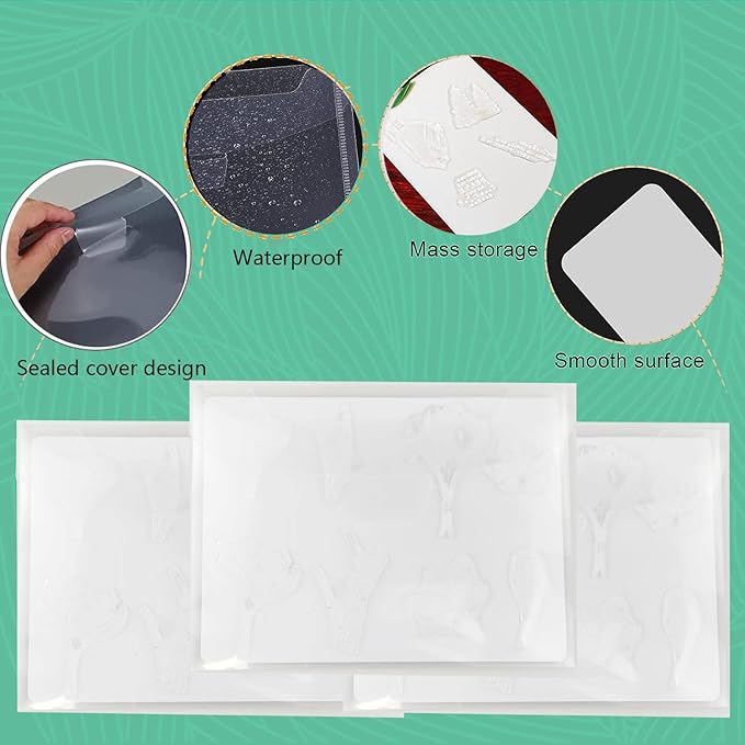 20 PCS Clear Stamps Storage Panels, Resealable Die Cut Storage Bag - Image 4