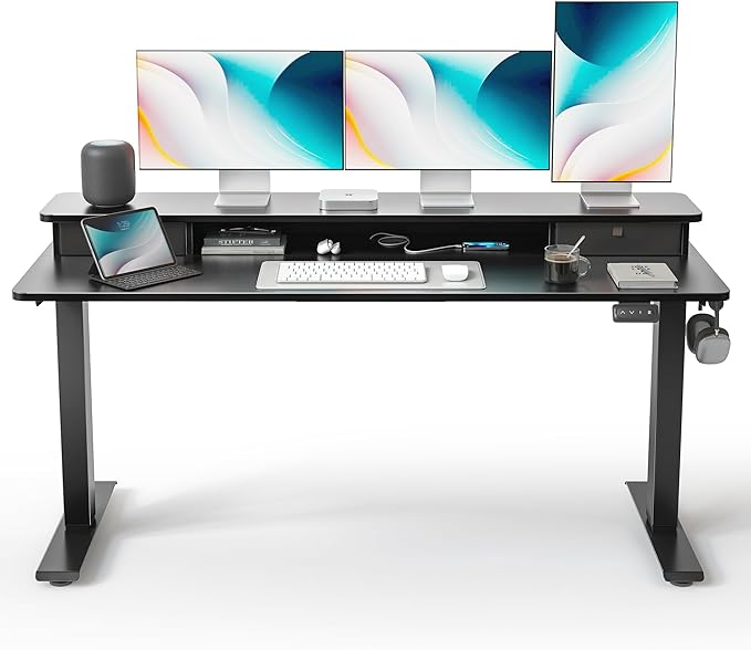 FEZIBO 60 x 24 Inch Height Adjustable Electric Standing Desk by FEZIBO