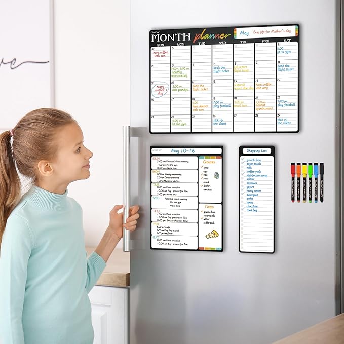 Magnetic Dry Erase Monthly Calendar Set - Image 5