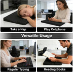 Ergonomic Keyboard Stand with Soft Memory Foam Wrist Rest for Office | Computer Keyboard Pad with Wrist Support,Keyboard Riser Holder Lift Tray,Desk Wrist Pad for Home, School - Black