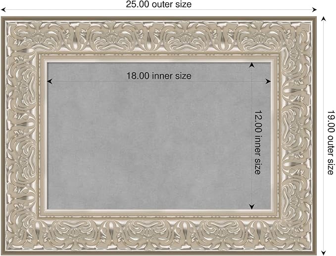 Amanti Art Silver Framed Magnetic Board 19x25 Small Vision Board - Image 2
