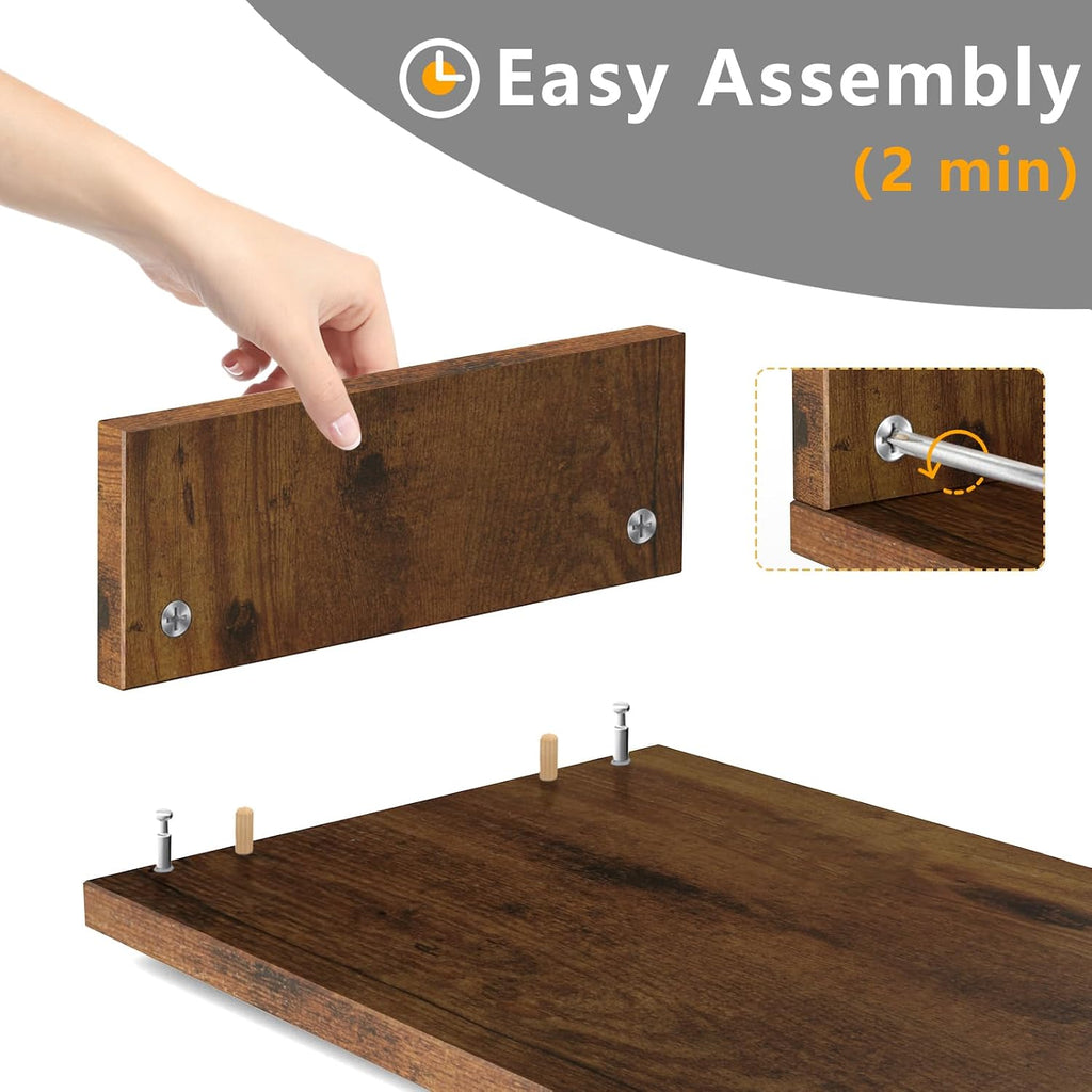 tavr dual monitor stand riser, wooden computer monitor on a desk or shelf