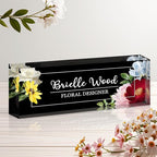 Personalized Name Plate for Desk, Custom Acrylic Desk Name Sign, Office by Unknown
